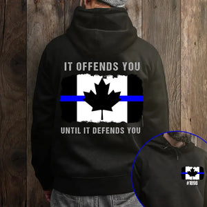 Personalized Thin Blue Line Canada Police Custom ID Hoodie 2D Printed KVH231551
