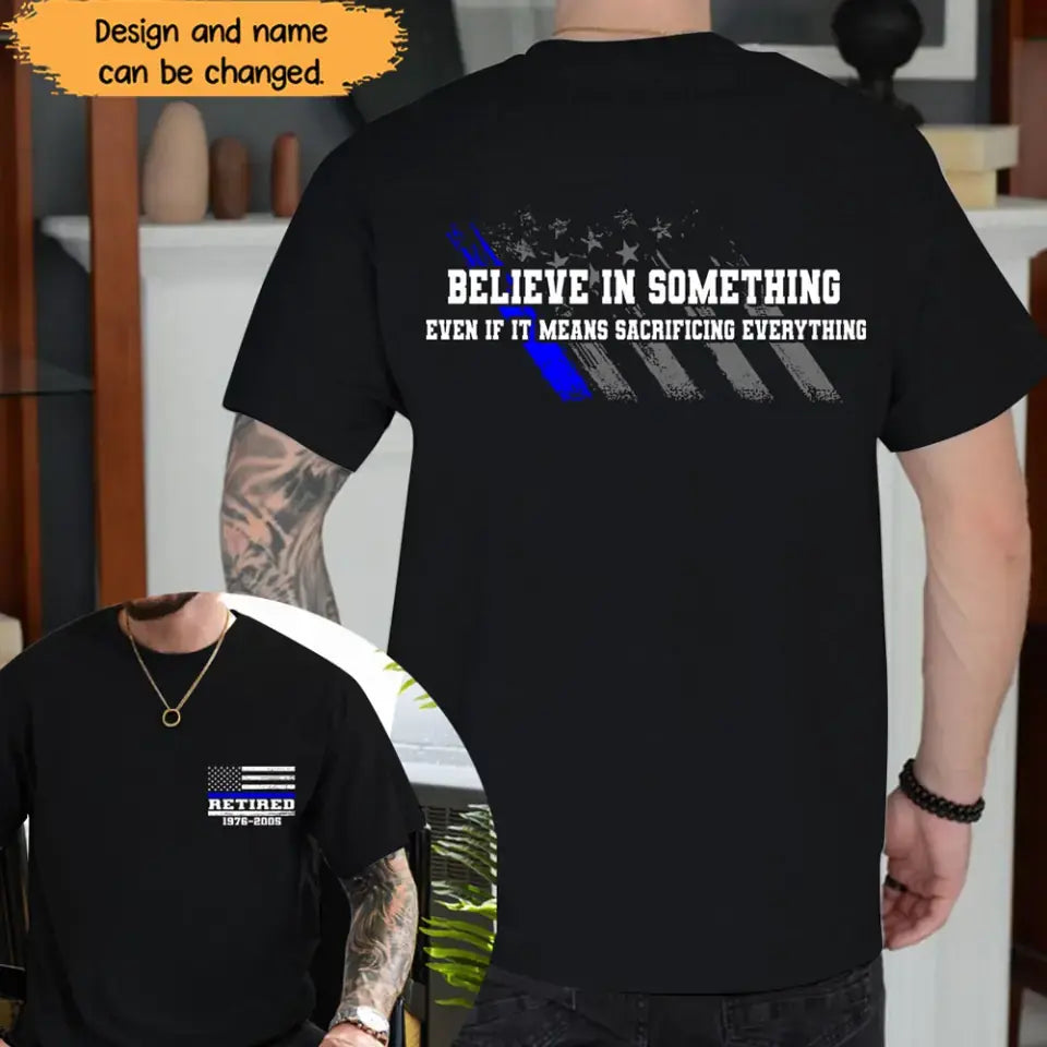 Personalized Retired US Police Officer Custom Served Time T-shirt Printed 231561AHHN