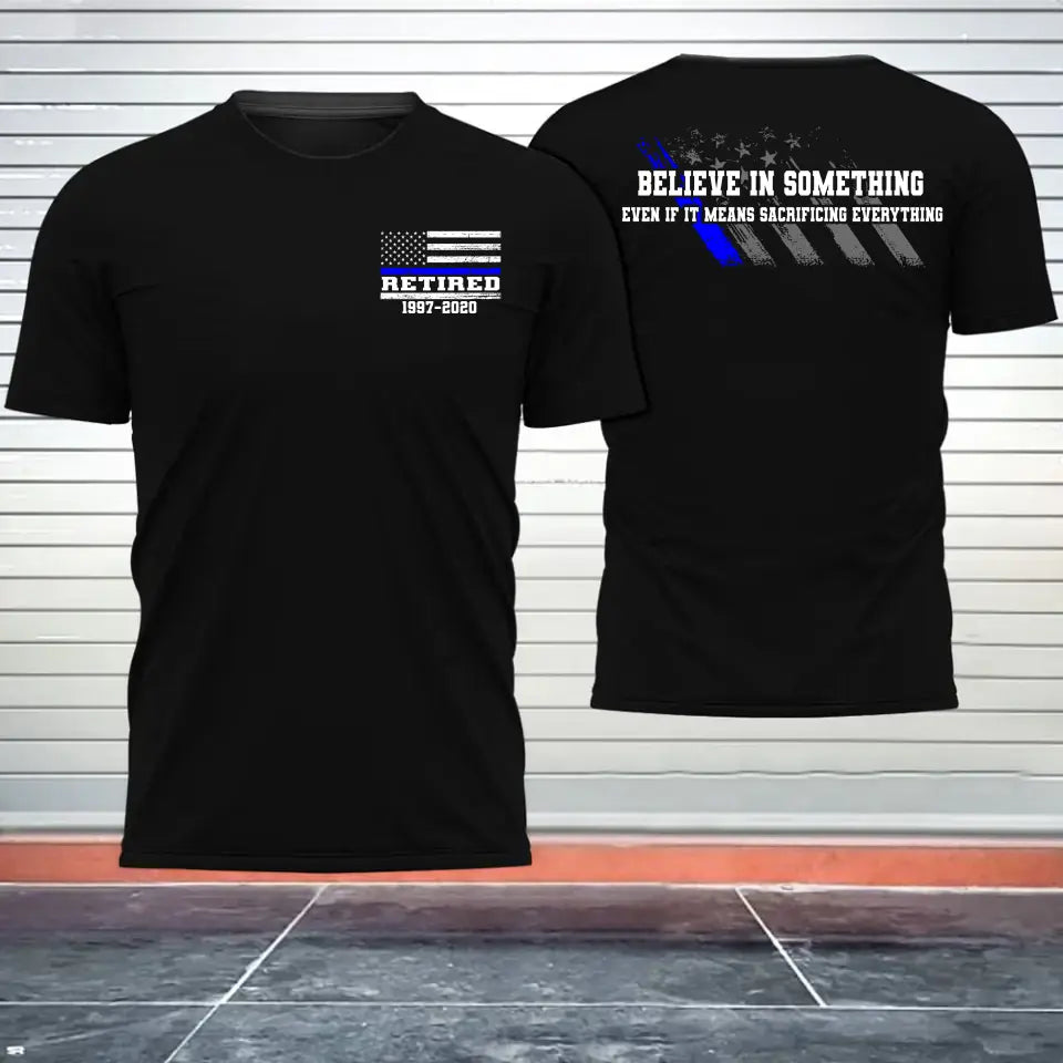 Personalized Retired US Police Officer Custom Served Time T-shirt Printed 231561AHHN