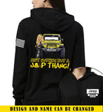 Personalized Jeep Girl Ain't Nothing But A Jeep Thang Jeep Lovers Hoodie 2D Printed 231563AHVH