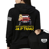 Personalized Jeep Girl Ain't Nothing But A Jeep Thang Jeep Lovers Hoodie 2D Printed 231563AHVH