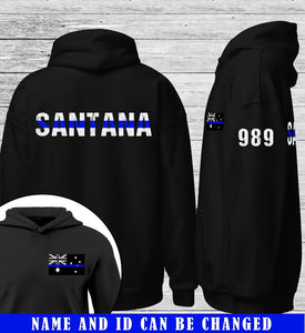 Personalized Thin Blue Line Retired Australian Police Officer Custom ID Hoodie 2D Printed KVH231567