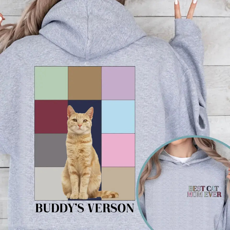 Personalized Upload Your Cat Photo Best Cat Mom Ever Hoodie 2D Printed VQ231569