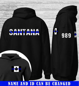 Personalized Thin Blue Line Retired Canadian Police Officer Custom ID Hoodie 2D Printed KVH231567