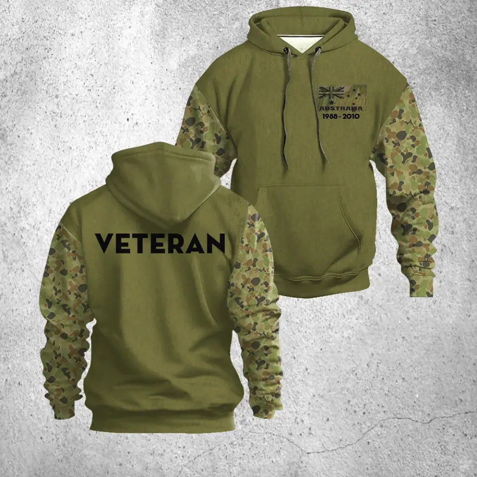 Personalized Australian Defend Forces Veteran Retired 3D Hoodie Printed QTHN1596