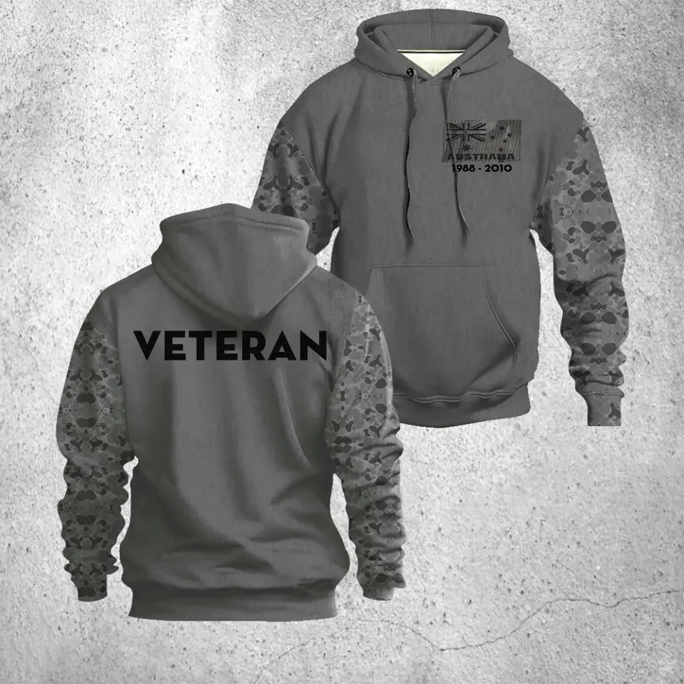 Personalized Australian Defend Forces Veteran Retired 3D Hoodie Printed QTHN1596