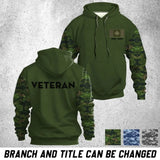 Personalized Canadian Defend Forces Camo Veteran Retired 3D Hoodie Printed QTHN1598