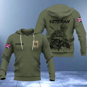 Personalized British Veteran/Soldier 3D Hoodie Printed 231607AHVH