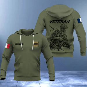 Personalized French Veteran/Soldier 3D Hoodie Printed 231607AHVH