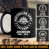 Personalized Australian Veteran Black Mug Printed 231617AHVQ