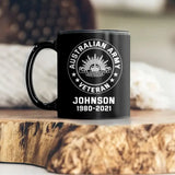 Personalized Australian Veteran Black Mug Printed 231617AHVQ