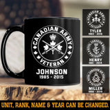 Personalized Canadian Veteran Black Mug Printed 231617AHVQ