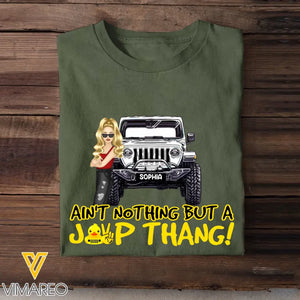Personalized Ain't Nothing But A Jeep Thang Jeep Girl T-shirt or Sweatshirt Printed HN231615