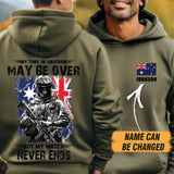 Personalized Australian Veteran/Soldier Hoodie 2D Printed VQ231622