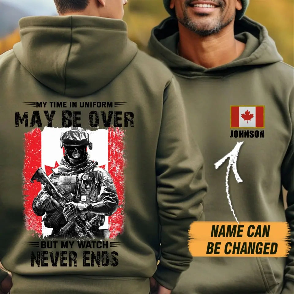Personalized Canadian Veteran/Soldier Hoodie 2D Printed VQ231622
