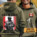 Personalized Canadian Veteran/Soldier Hoodie 2D Printed VQ231622