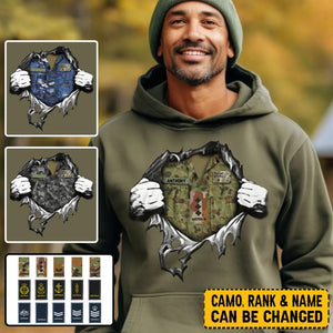 Personalized Australian Veteran/Soldier Rank Camo Hoodie 2D Printed LAHLVA231620