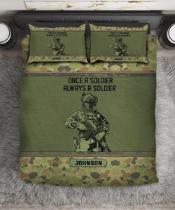 Personalized Once A Soldier Always A Soldier Australian Veteran Bedding Set Printed KVH231629