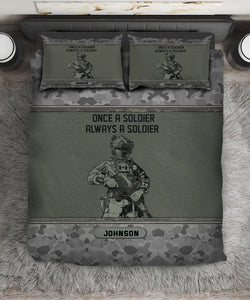 Personalized Once A Soldier Always A Soldier Australian Veteran Bedding Set Printed KVH231629