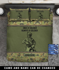 Personalized Once A Soldier Always A Soldier Australian Veteran Bedding Set Printed KVH231629
