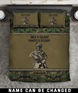 Personalized Once A Soldier Always A Soldier Swiss Veteran Bedding Set Printed KVH231629