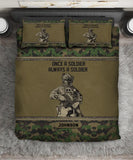 Personalized Once A Soldier Always A Soldier Swiss Veteran Bedding Set Printed KVH231629