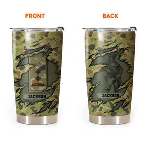 Personalized Australian Soldier Veteran Tumbler Printed 231635AHHN