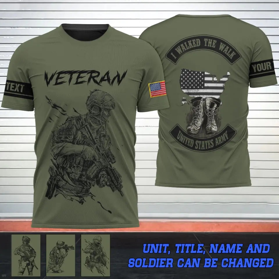 Personalized US Veteran/Retired TShirt Printed 231637AHVQ