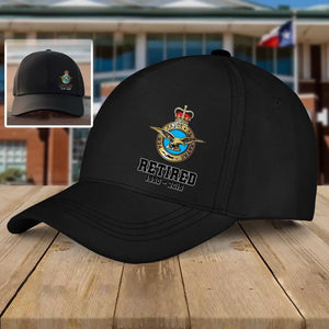 Personalized British Armed Forces Veteran Custom Time Black Cap QTHN1645