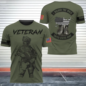 Personalized US Veteran/Retired TShirt Printed 231637AHVQ