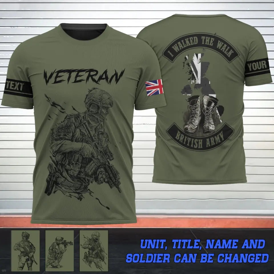 Personalized British Veteran/Retired TShirt Printed 231637AHVQ