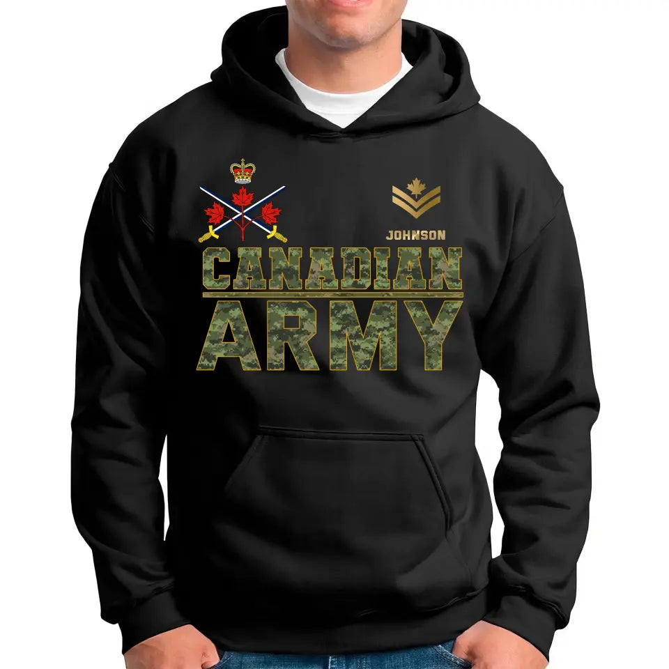 Personalized Canadian Veteran/Soldier Hoodie 2D Printed 231659AHVH