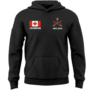 Personalized Canadian Military Custom Name & Time Hoodie 2D Printed KVH1672