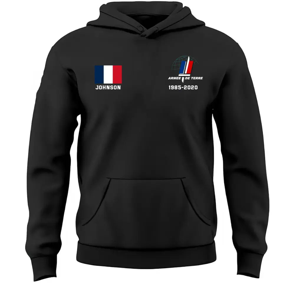 Personalized French Milirary Custom Name Hoodie 2D Printed KVH1670