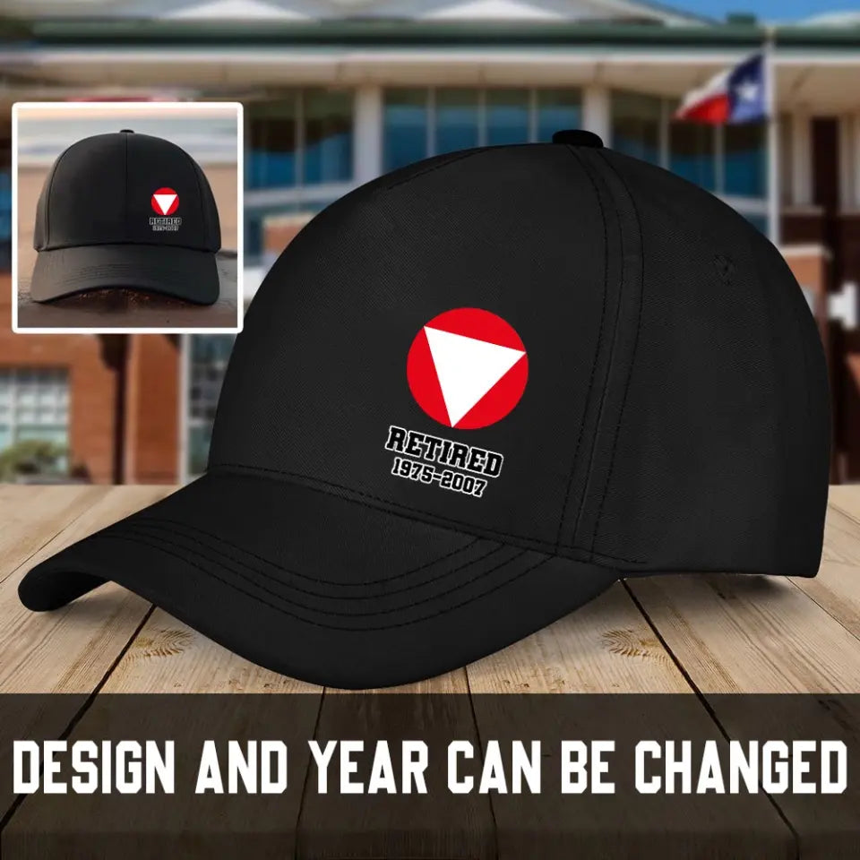 Personalized Austrian Army Veteran Custom Time Black Cap QTHN1682