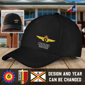 Personalized Belgian Military Veteran Custom Time Black Cap QTHN1682