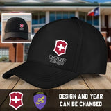 Personalized Swiss Military Veteran Custom Time Black Cap QTHN1682