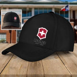 Personalized Swiss Military Veteran Custom Time Black Cap QTHN1682