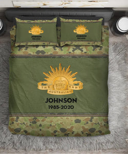 Personalized The Army Australian Veteran Custom Name & Time Bedding Set Printed KVH231687