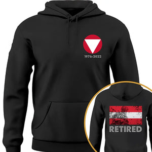 Personalized Retired Autrian Veteran Custom Time Hoodie 2D Printed VQ231675