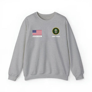 Personalized US Military Custom Name & Time Hoodie 2D Printed KVH1672