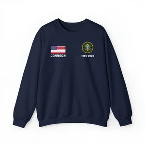Personalized US Military Custom Name & Time Hoodie 2D Printed KVH1672
