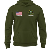 Personalized US Military Custom Name & Time Hoodie 2D Printed KVH1672