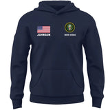 Personalized US Military Custom Name & Time Hoodie 2D Printed KVH1672