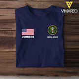 Personalized US Military Custom Name & Time Hoodie 2D Printed KVH1672