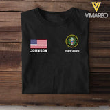 Personalized US Military Custom Name & Time Hoodie 2D Printed KVH1672
