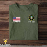 Personalized US Military Custom Name & Time Hoodie 2D Printed KVH1672