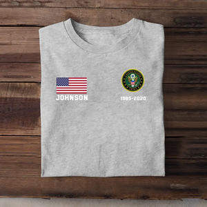 Personalized US Military Custom Name & Time Hoodie 2D Printed KVH1672