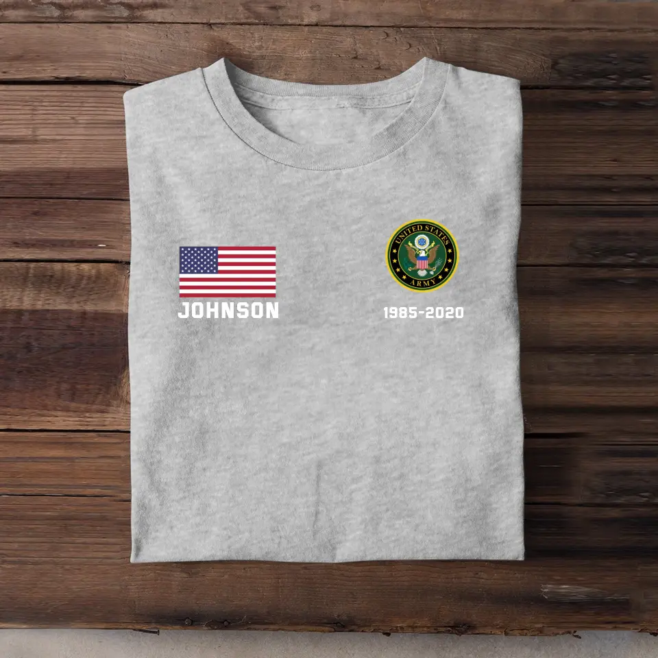 Personalized US Military Custom Name & Time Hoodie 2D Printed KVH1672