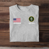 Personalized US Military Custom Name & Time Hoodie 2D Printed KVH1672